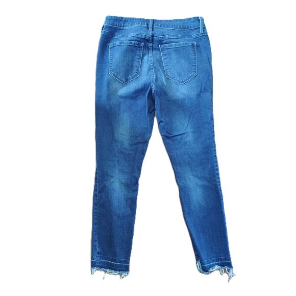 OLD NAVY Rockstar Mid Rise Crop Sz 10 Women's Solid Stretch Jeans - Picture 2 of 4